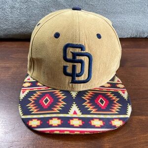 San Diego Padres Aztec Bill Lightweight Baseball Hat Cap SGA Used Cotapaxi Tan